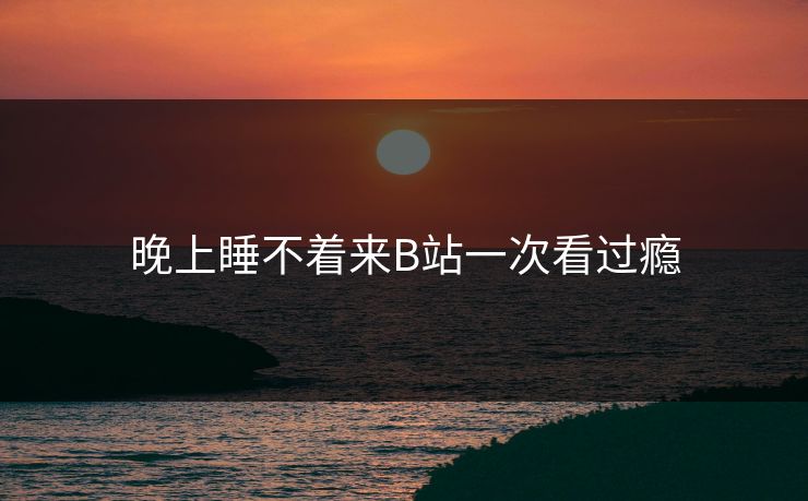 晚上睡不着来B站一次看过瘾