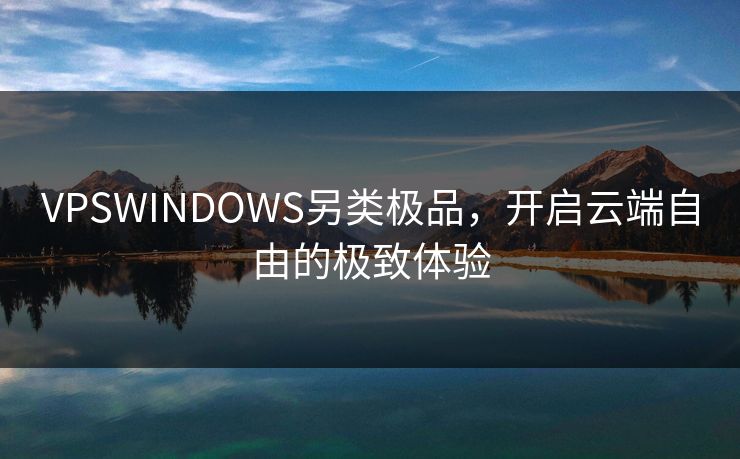 VPSWINDOWS另类极品，开启云端自由的极致体验