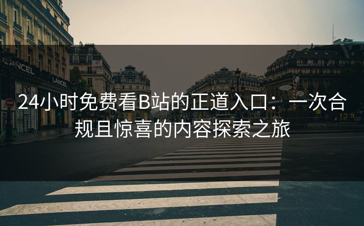 24小时免费看B站的正道入口：一次合规且惊喜的内容探索之旅