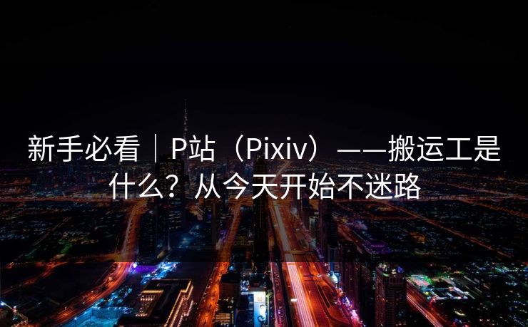 新手必看|P站(Pixiv)——搬运工是什么?从今天开始不迷路